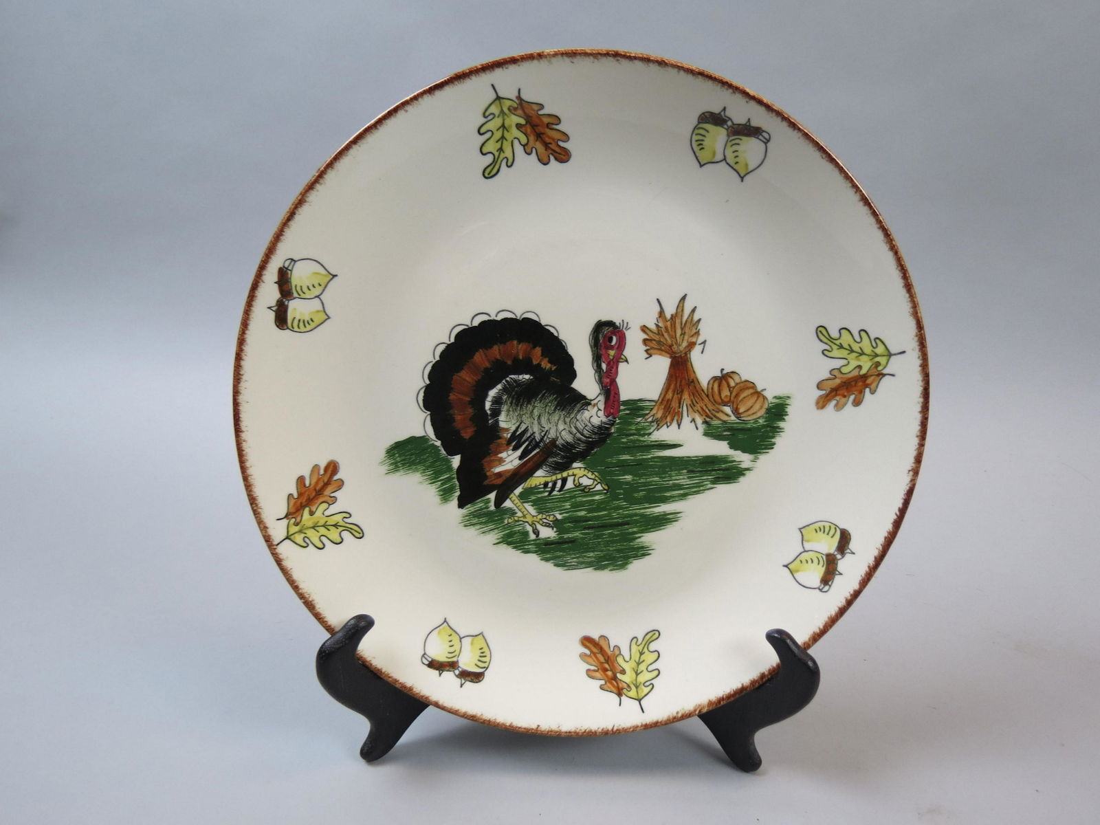 Blue Ridge Pottery Thanksgiving Turkey Plate, (1 of 4)