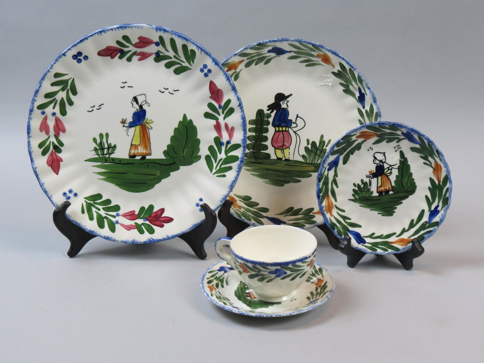 24 pcs. Blue Ridge Pottery "French Peasant" Dinnerware, (1 of 7)