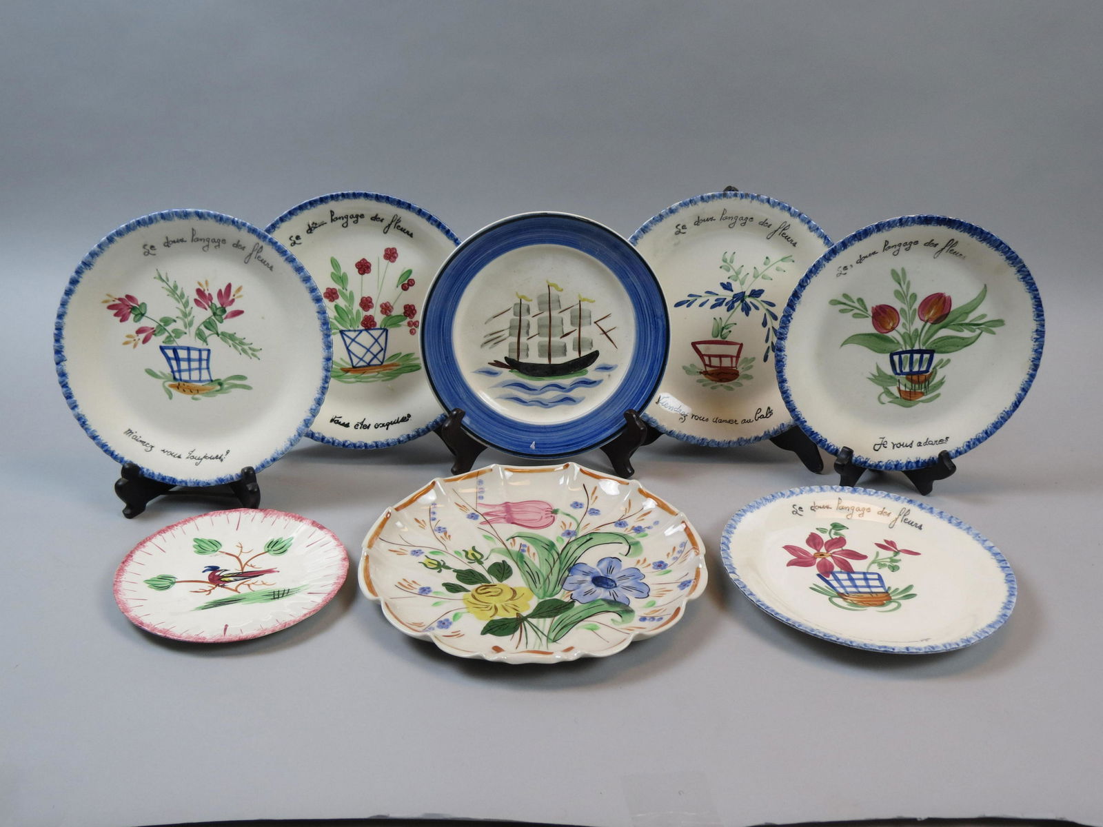 9 pcs. Blue Ridge Pottery, (1 of 6)