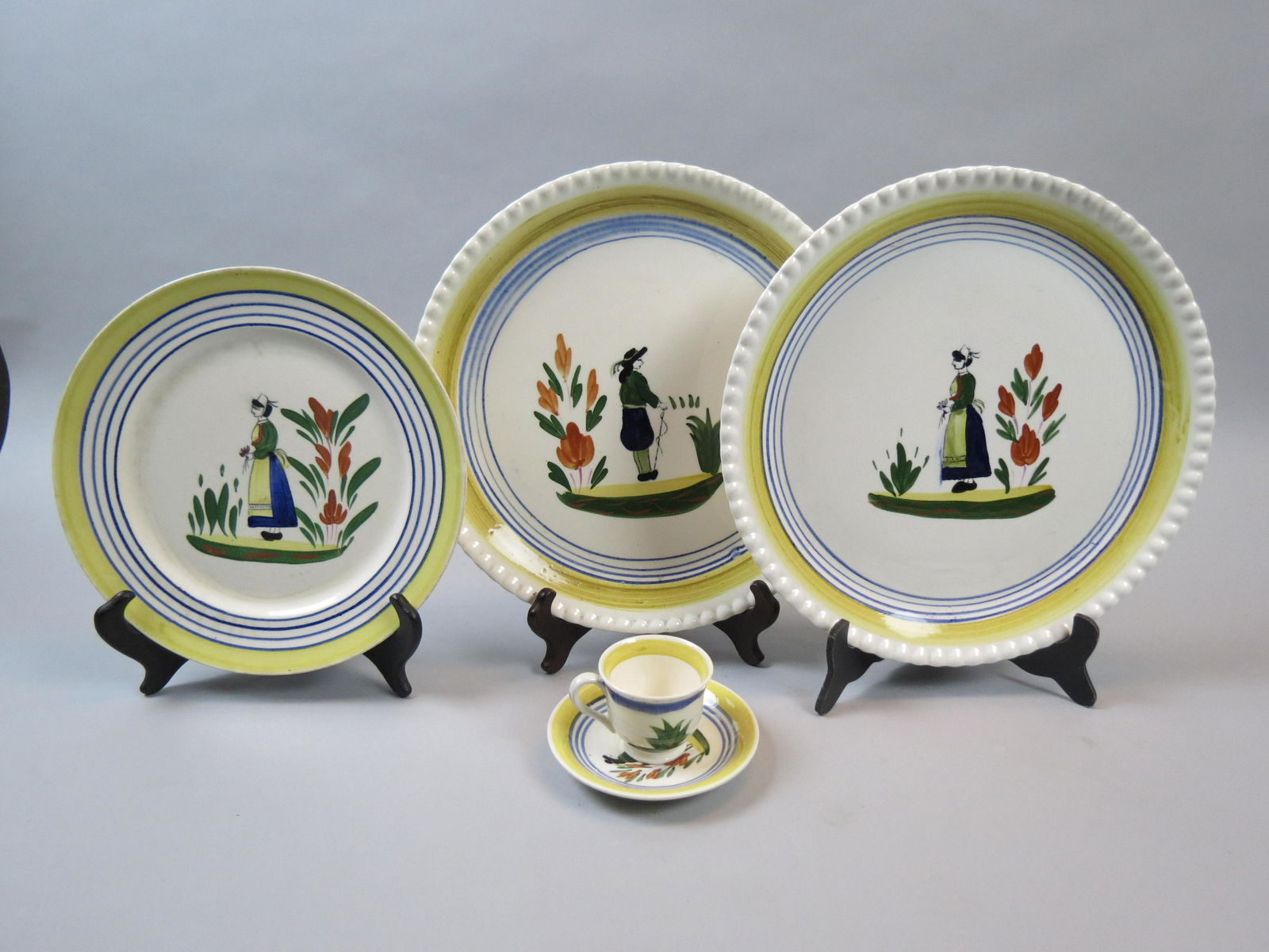 5 pcs. Blue Ridge Pottery "Lionaise" Pattern, (1 of 5)