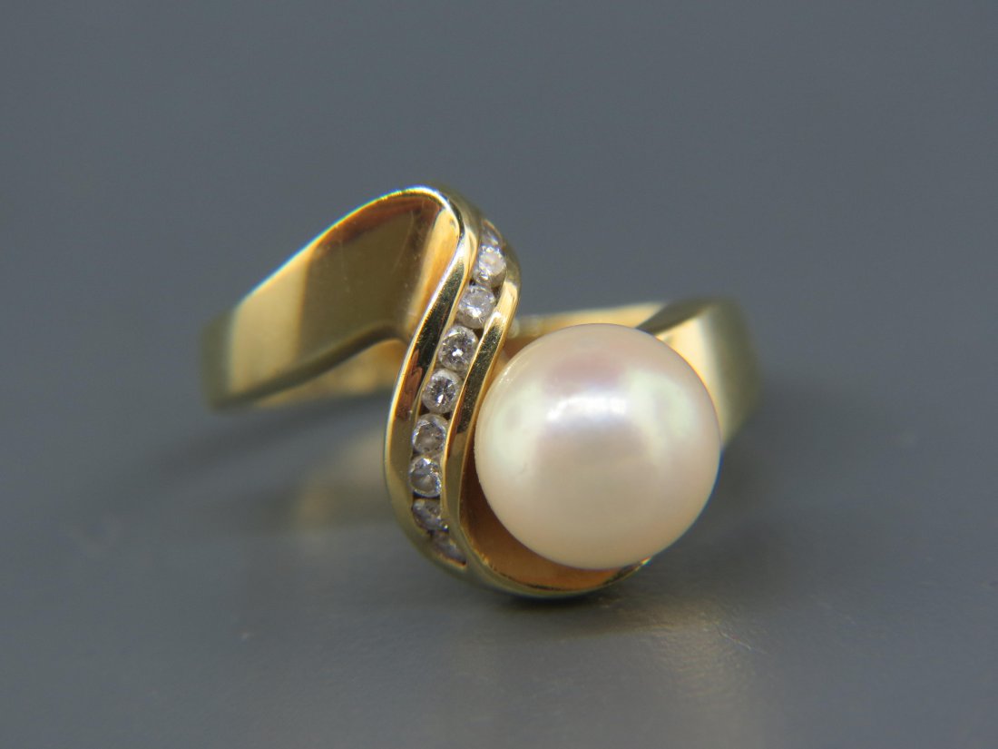 Pearl & Diamond Ring, (1 of 5)