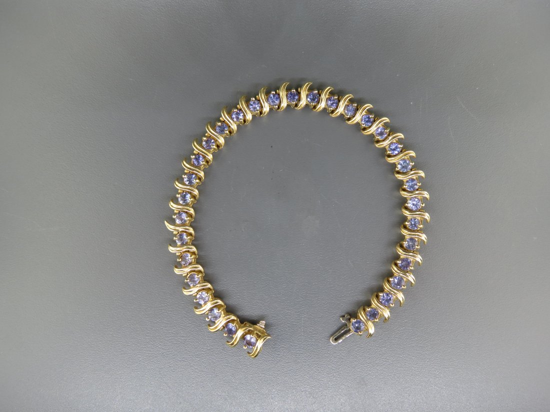Tanzanite 14K Gold Bracelet, (1 of 4)
