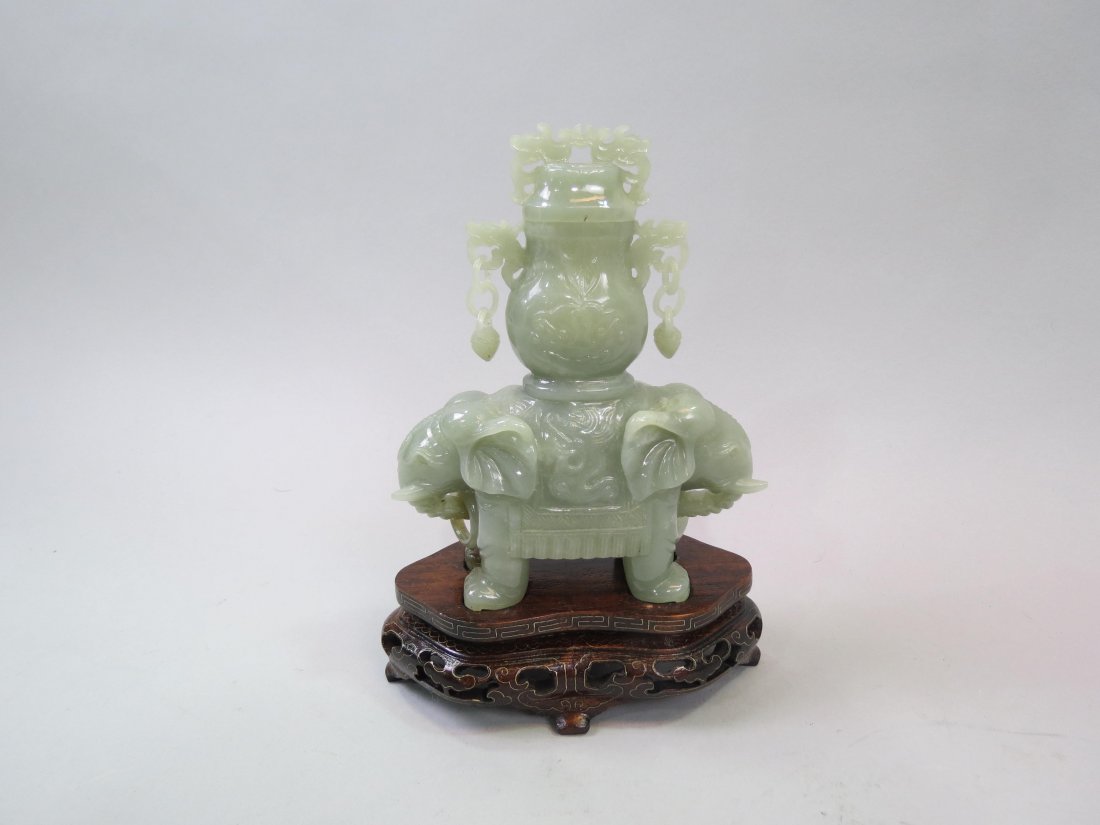 Chinese Carved Jade Censor, (1 of 11)