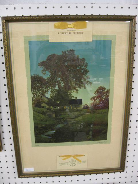 Maxfield Parrish "Evening" Calendar,: 1947, Brown & Bigelow, complete, scarce.