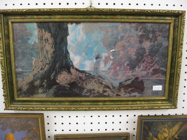 Maxfield Parrish Print "Nude in the Front",: 10" x 20".