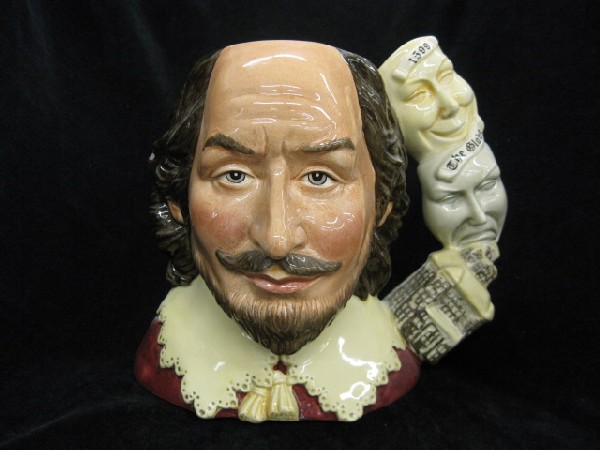 Royal Doulton Character Mug "William Shakespeare": large size, D-7136, 7", limited edition 1993, list $625.00, character jug of the year 1999.