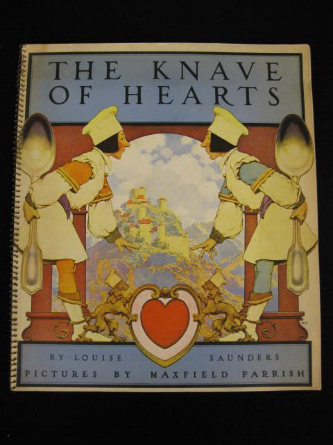 Maxfield Parrish 1925 Book "The Knave of: Hearts", spiral bound, scarce, 11" x 12 1/2".