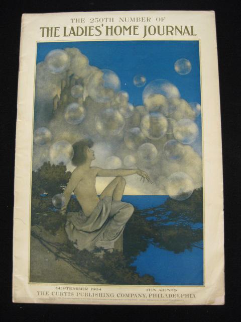 Maxfield Parrish Cover "Air Castles",: Sept. 1904 Ladies Home Journal, 11 1/4" x 16 1/4".