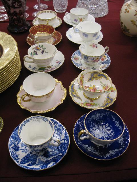10 Fine China Cups & Saucers,: includes Royal Crown Derby, Aynsley, Paragon & more.