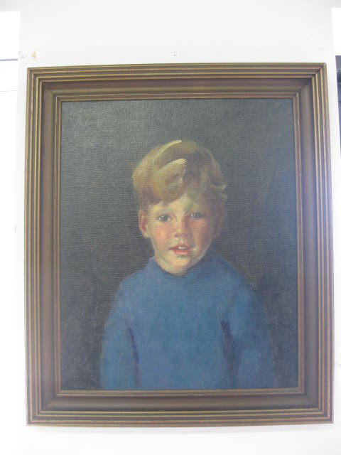Taggart Family, portrait of a young boy, 1940's : image area 18" X 22", done by L. Taggart, unsigned.