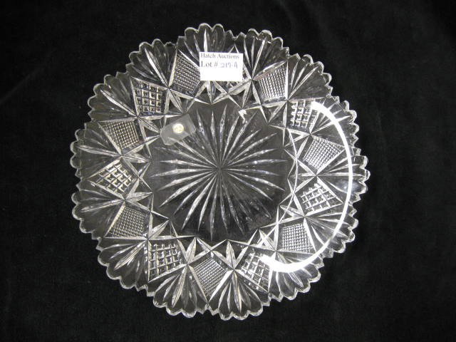 Hawkes Cut Glass 7" Dish, brilliant period, signe: brilliant period, signed, excellent.