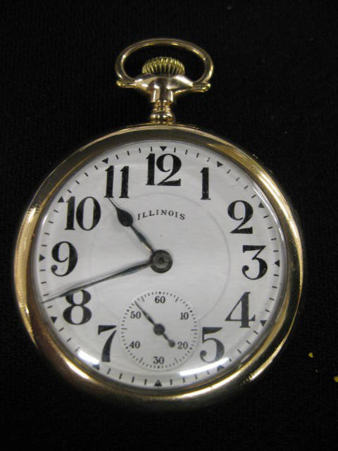 Illinois Railroad Pocketwatch, 21 jewels, Abe Lin: 21 jewels, Abe Lincoln model, gold-filled, size 16, working.