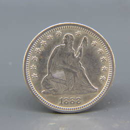 1888-S Seated Liberty Quarter, uncirculated,