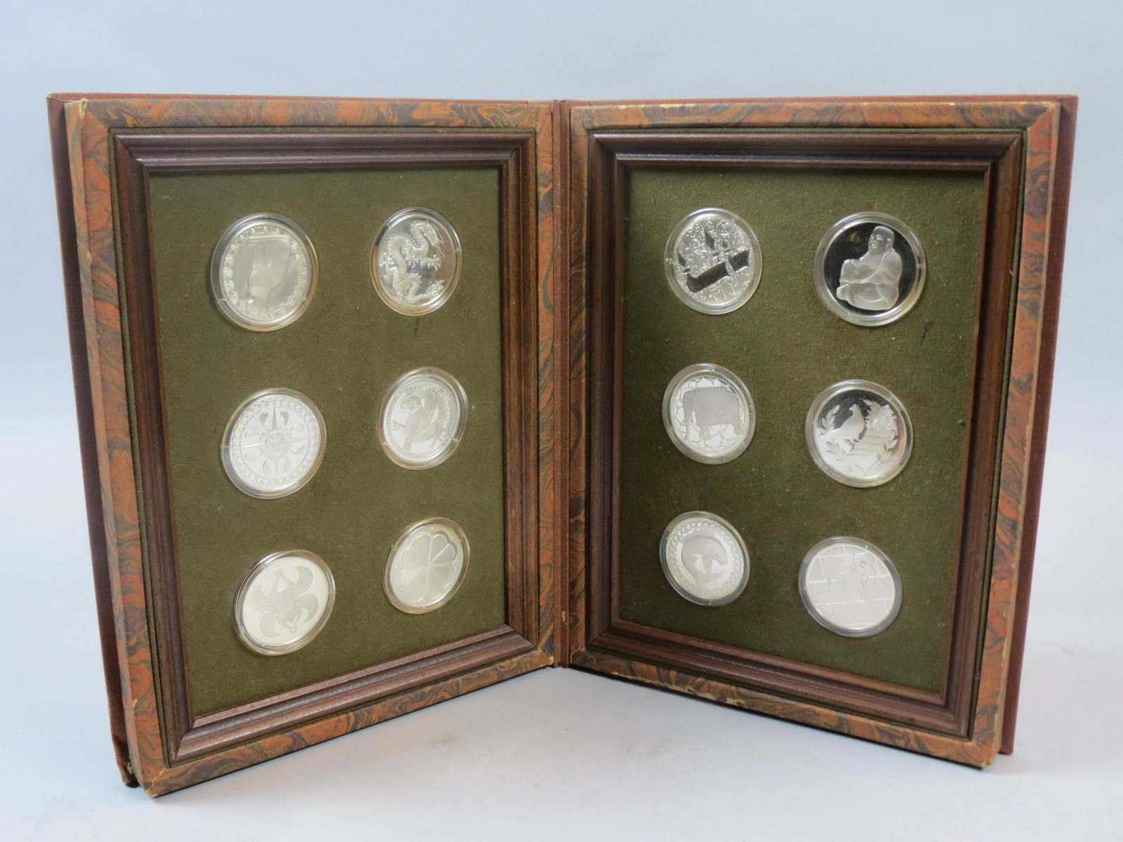 12 pc. "Good Luck" Medal Collection Sterling Set, (1 of 11)