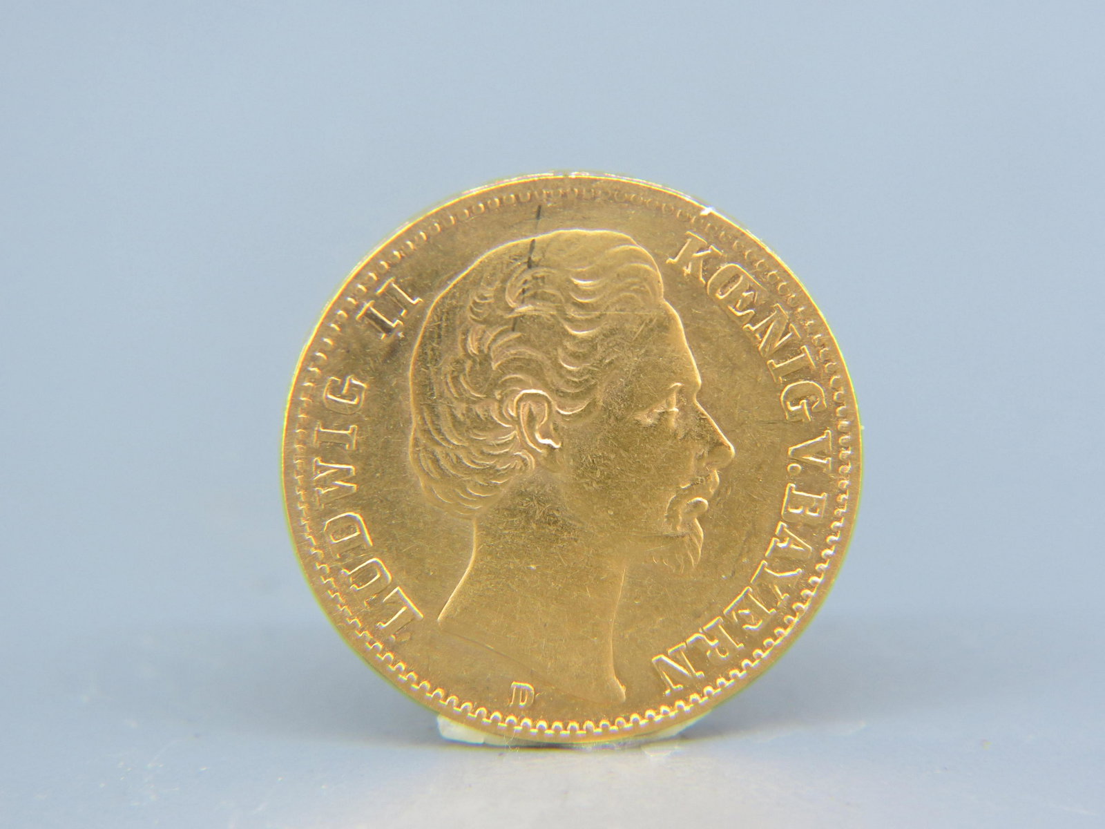 1873-D Germany 10 Marks Gold Coin, Bavaria, (1 of 2)