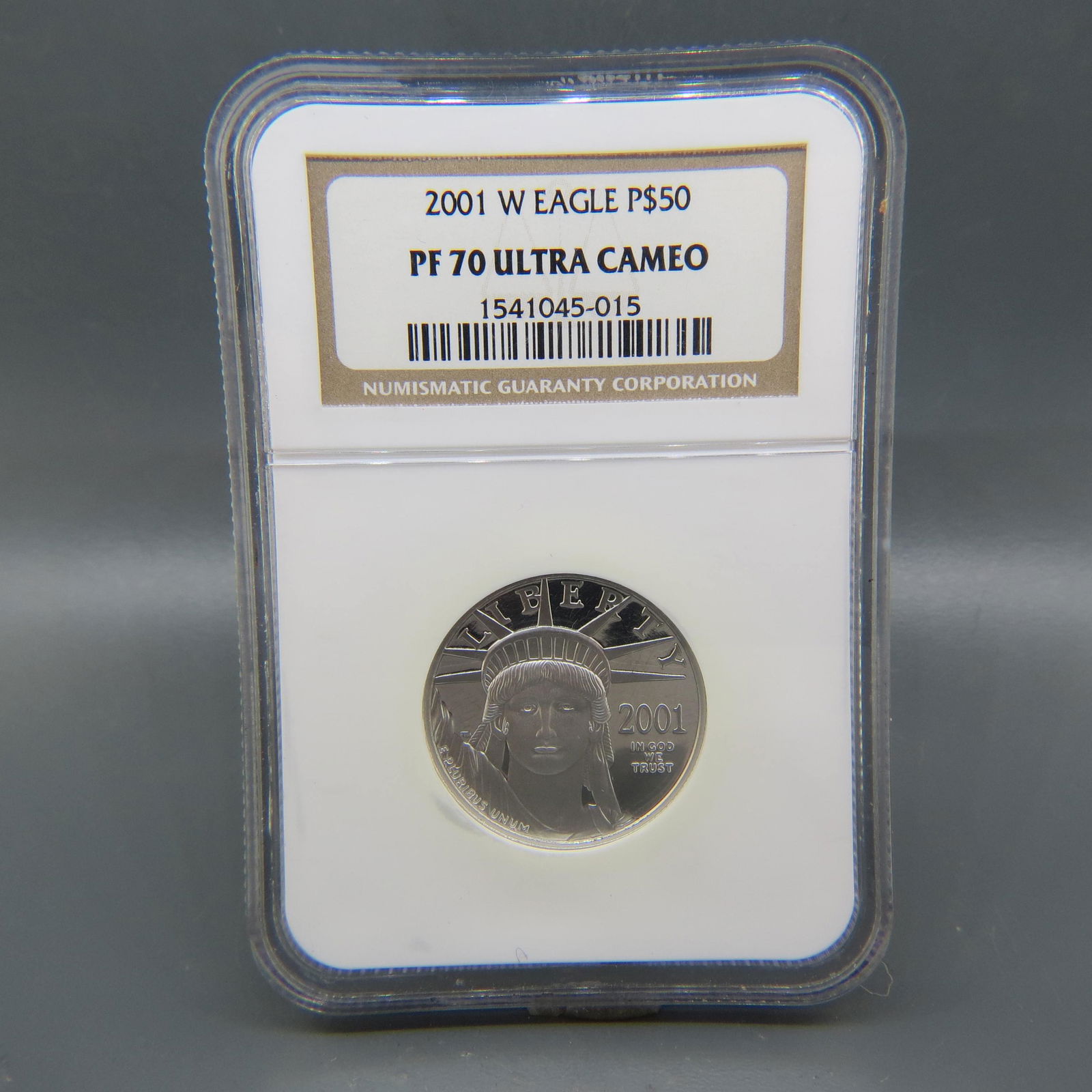2001-W Platinum $50.00 American Eagle Coin, MS-70, (1 of 4)