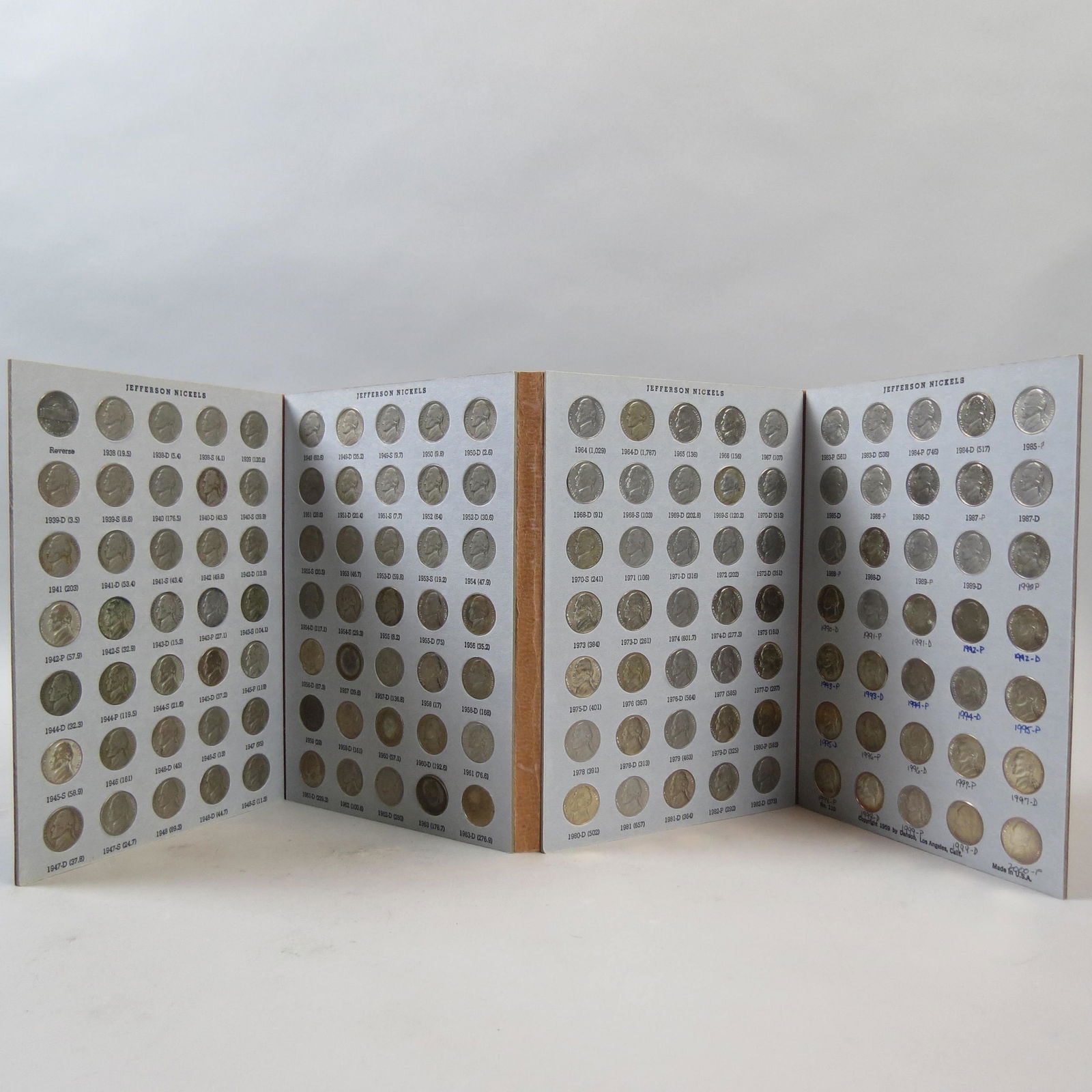 Jefferson Nickel Set, 1938-2000 complete, (1 of 8)