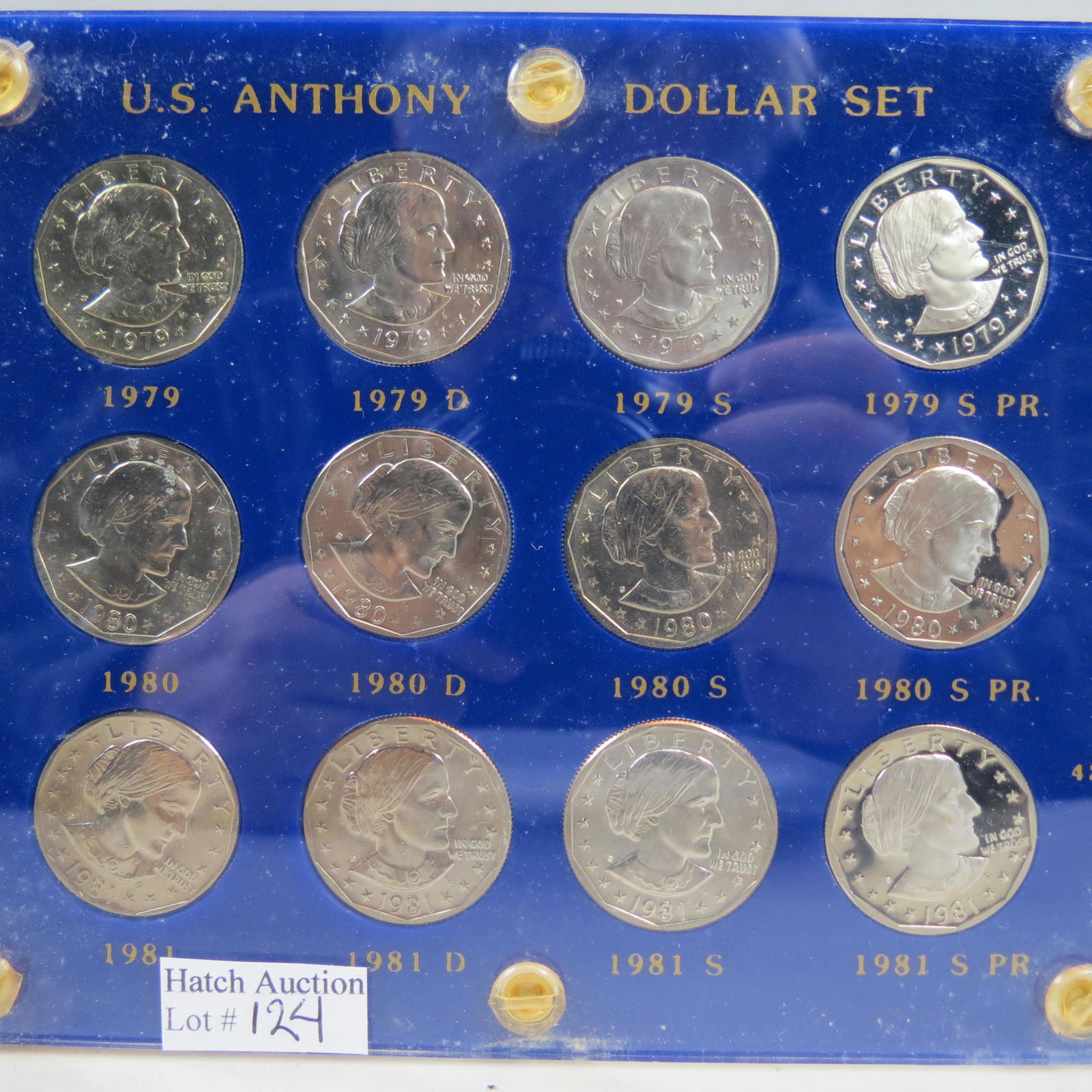 12 pc. Susan B. Anthony Dollar Set, proof & Unc. (1 of 3)