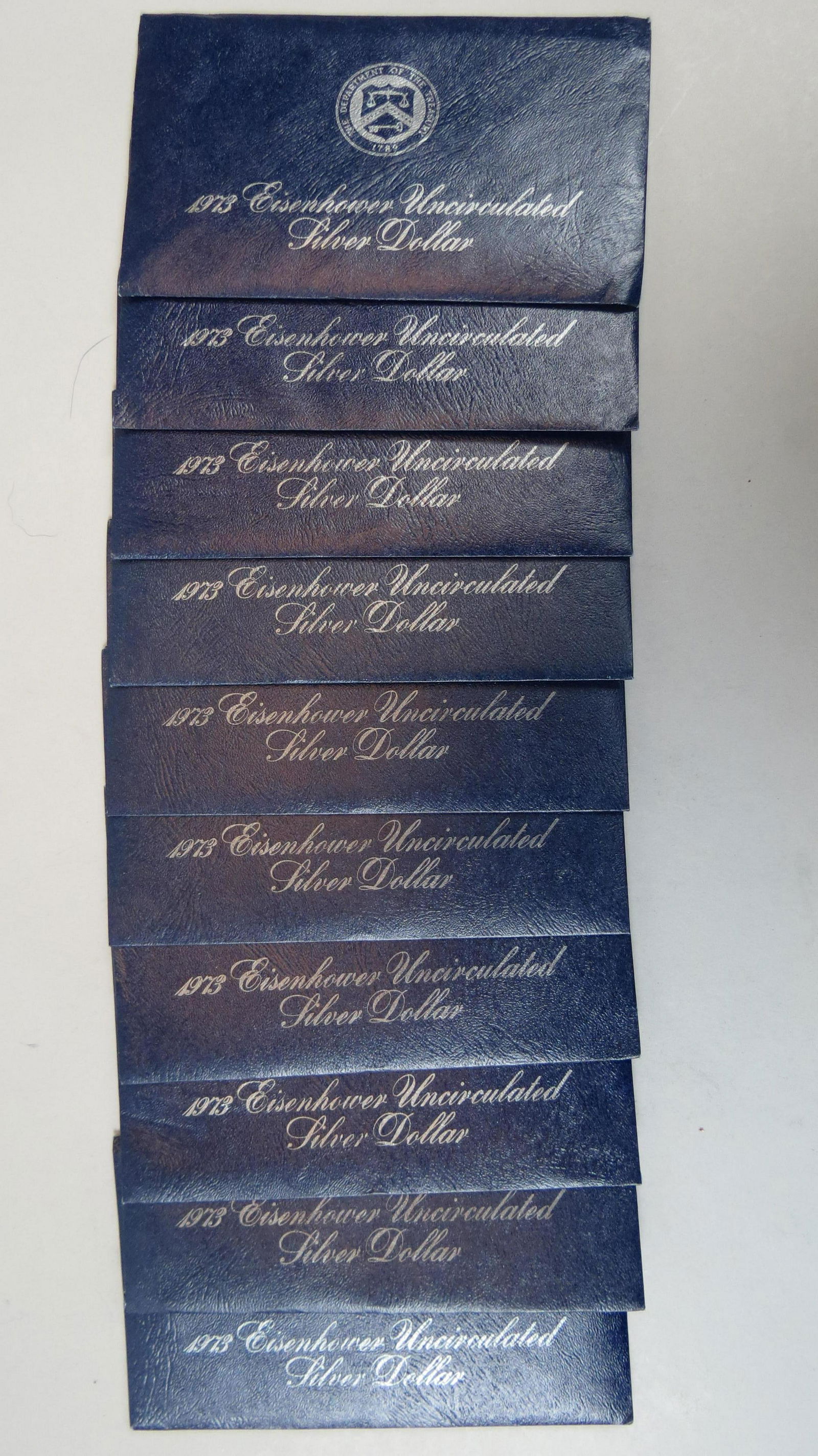 10 1973 Eisenhower Silver Dollars 40% Uncirculated (1 of 5)