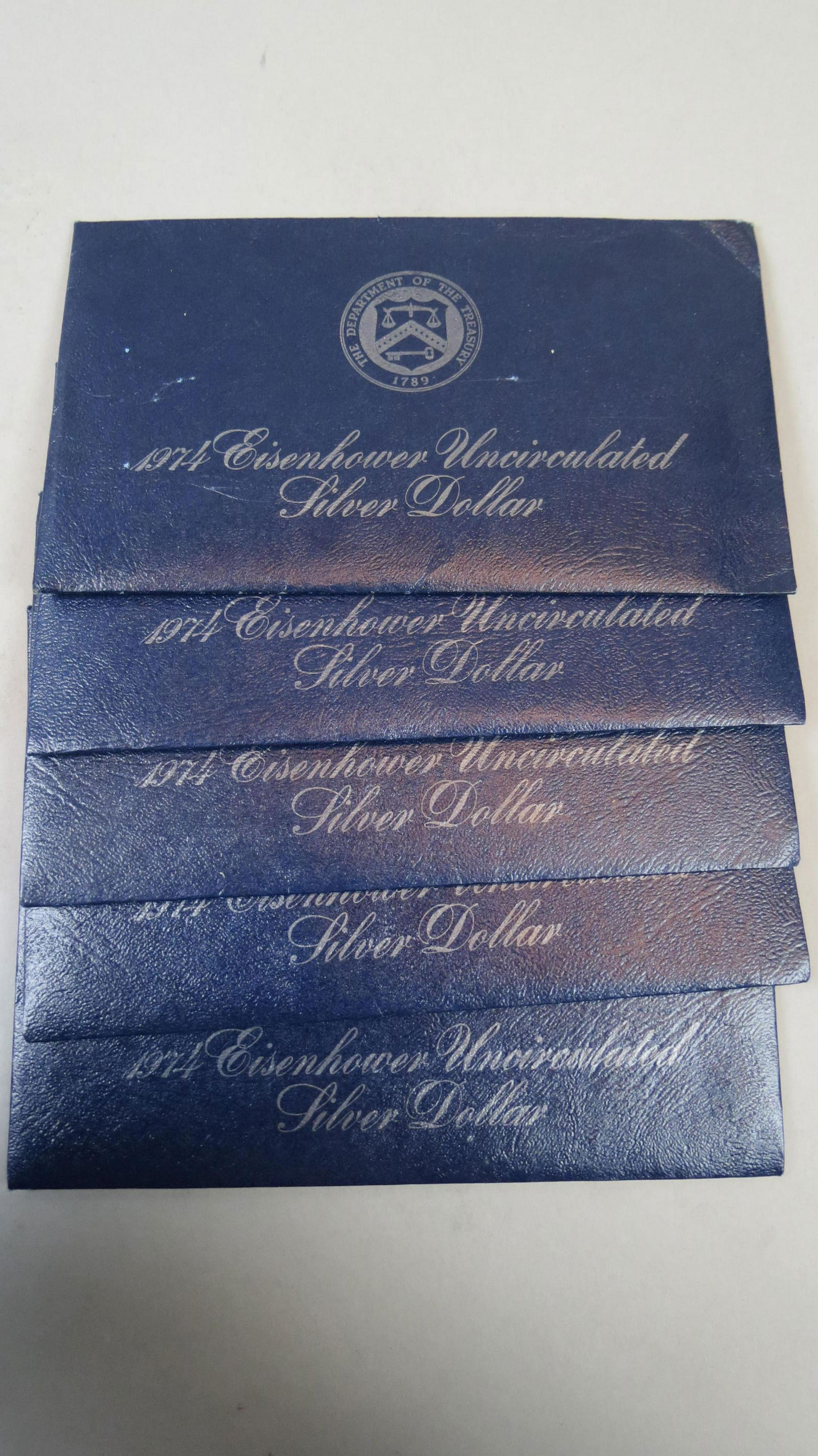 5 1974 Eisenhower Silver Dollars 40% Uncirculated (1 of 4)