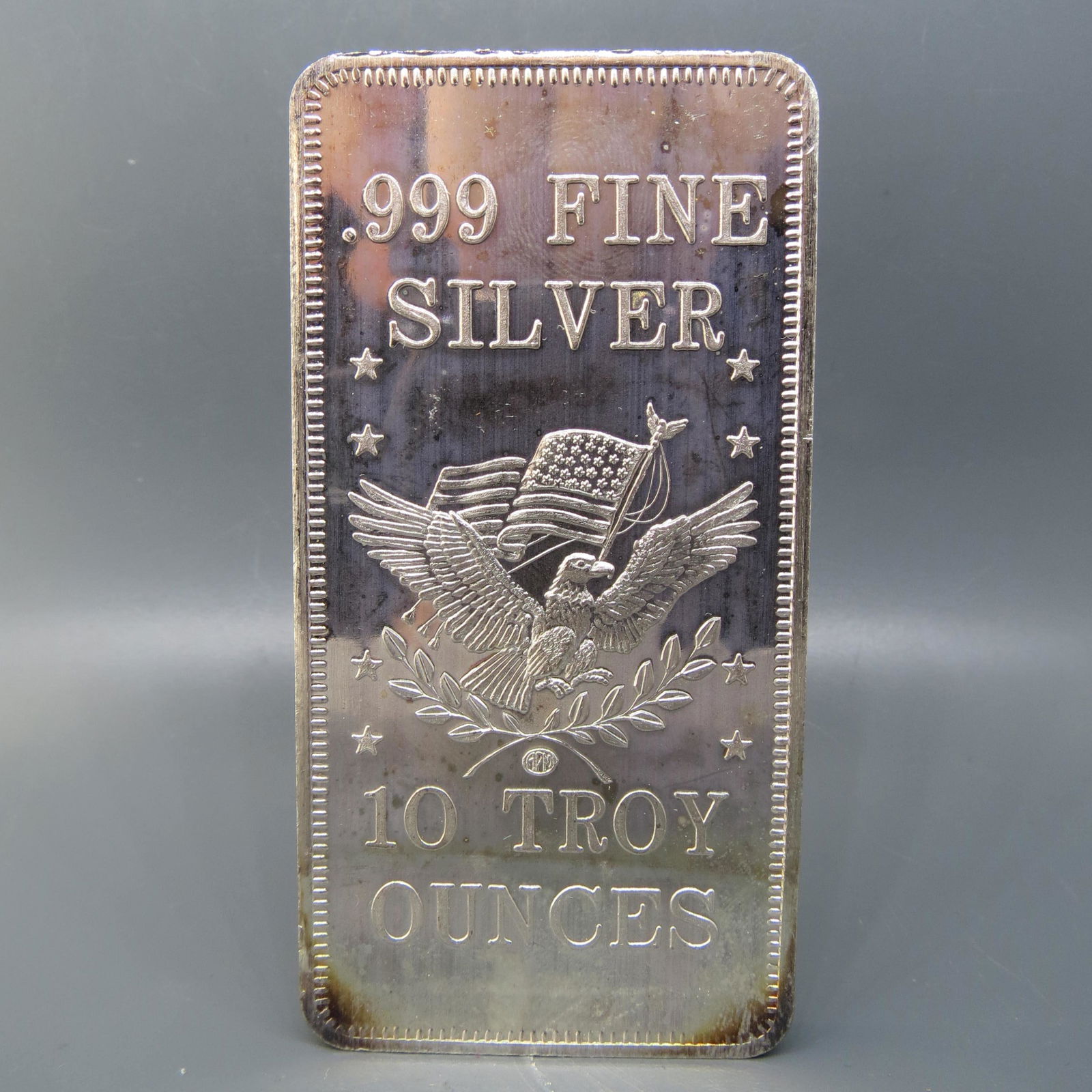 10 Troy Ounce .999 Silver Bar, (1 of 2)