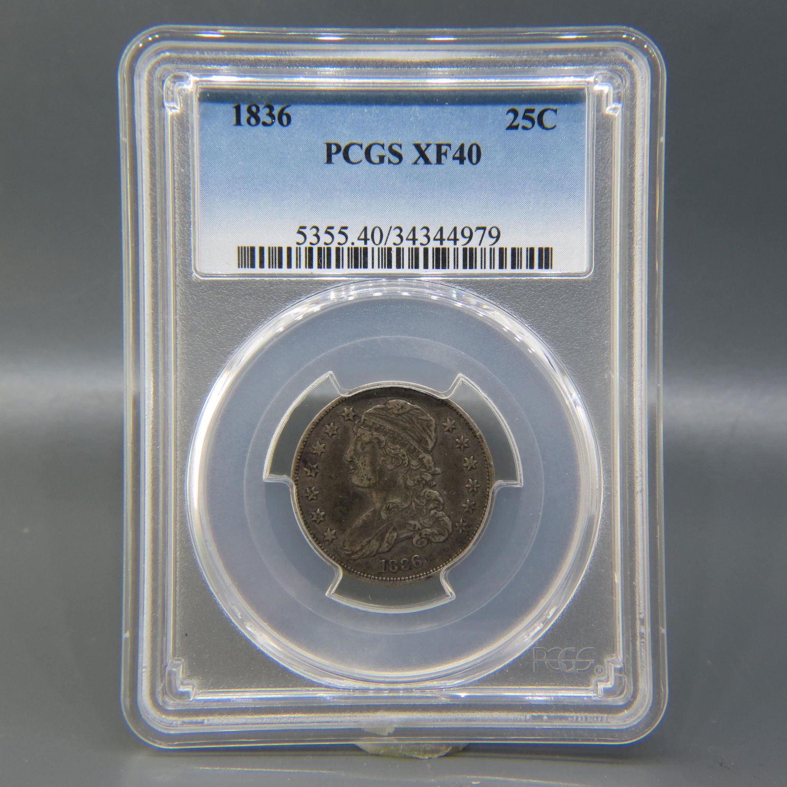 1836 Capped Bust Quarter, XF-40, PCGS, (1 of 3)