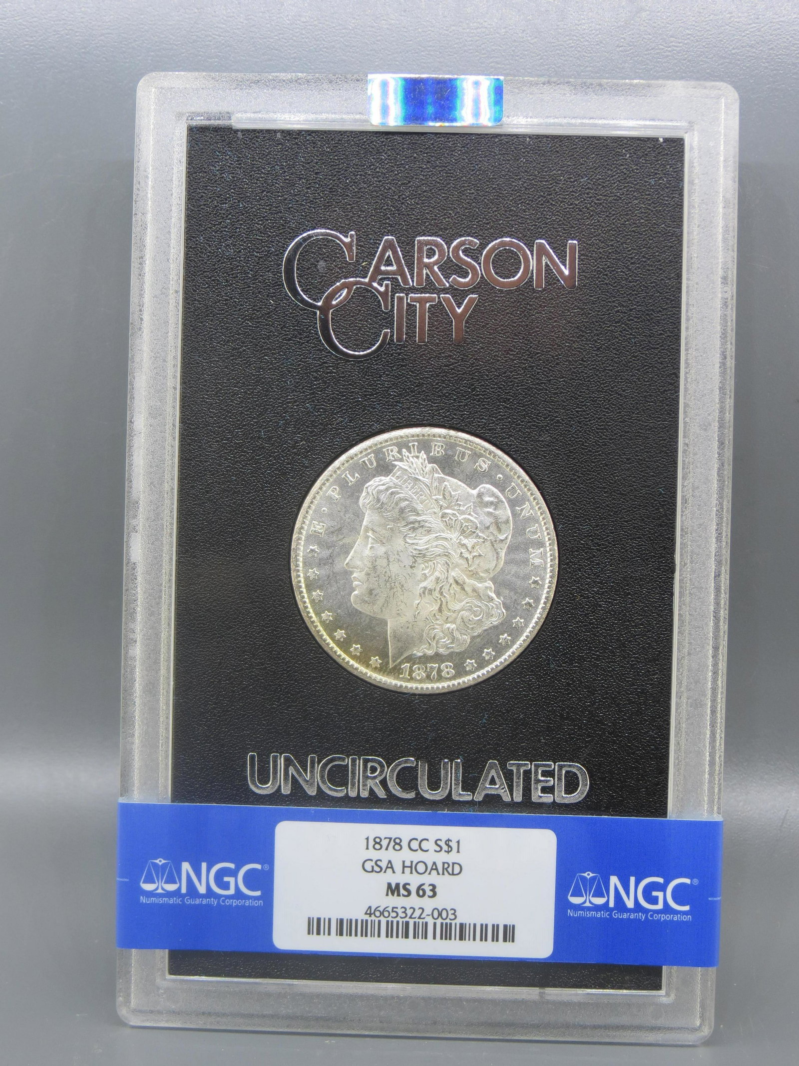 1878-CC Morgan Silver Dollar, MS-63, NGC, GSA (1 of 5)