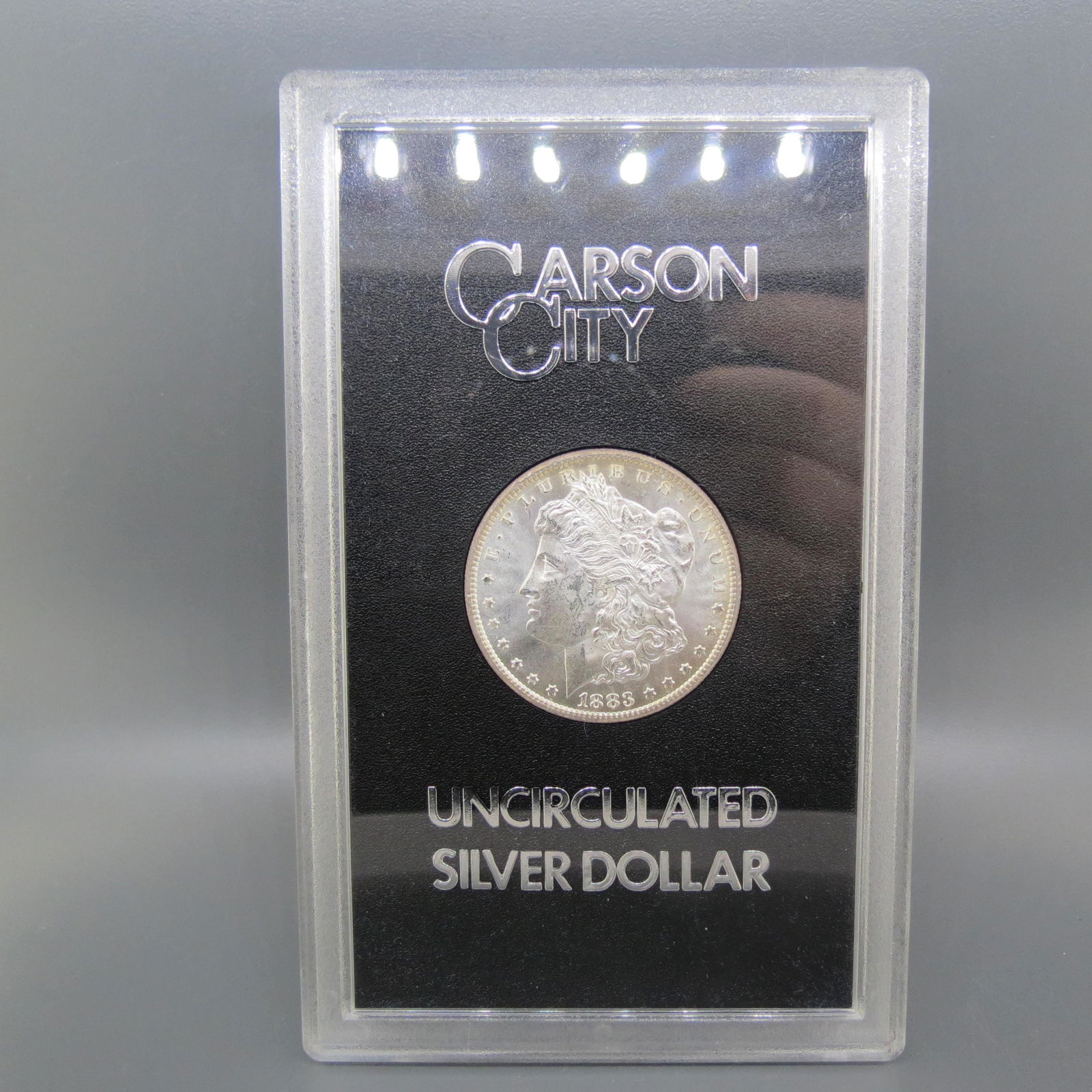 1883-CC Morgan Silver Dollar, GSA, uncirculated, (1 of 5)