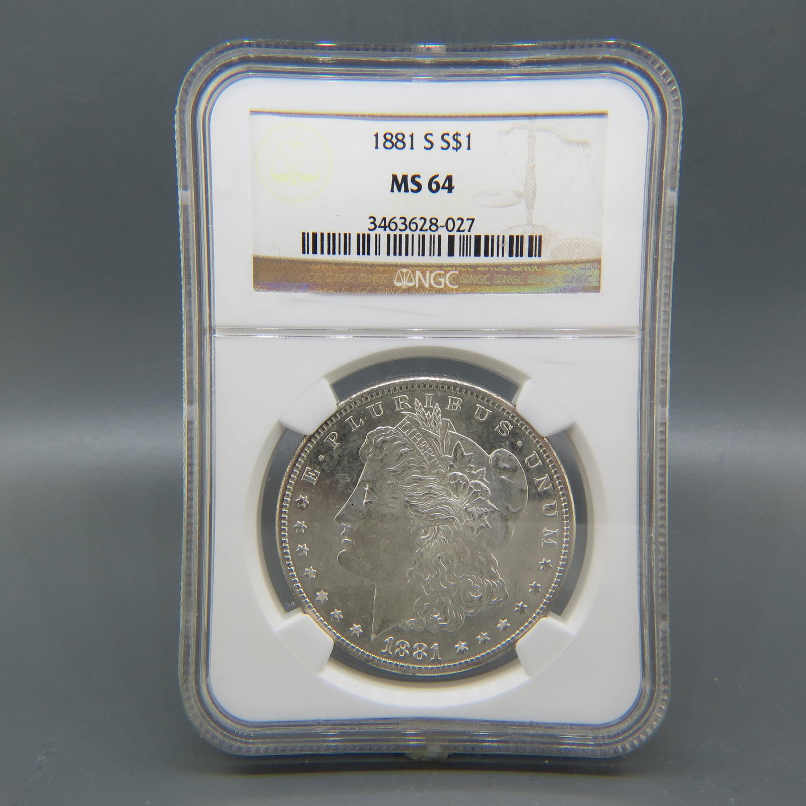 1881-S Morgan Silver Dollar, MS-64, NGC, (1 of 4)