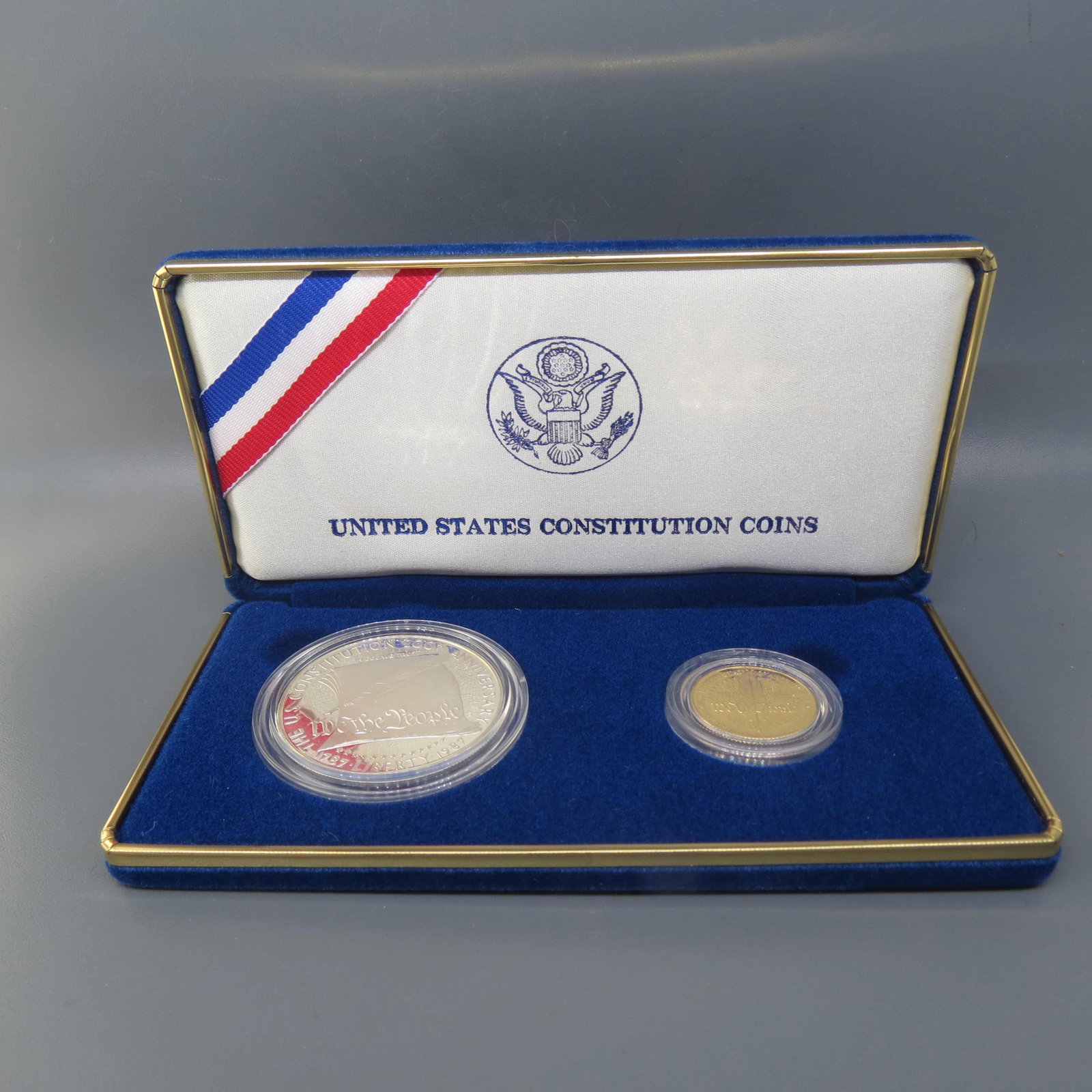 1987 Constitution Gold & Silver Coin Set, proof, (1 of 5)