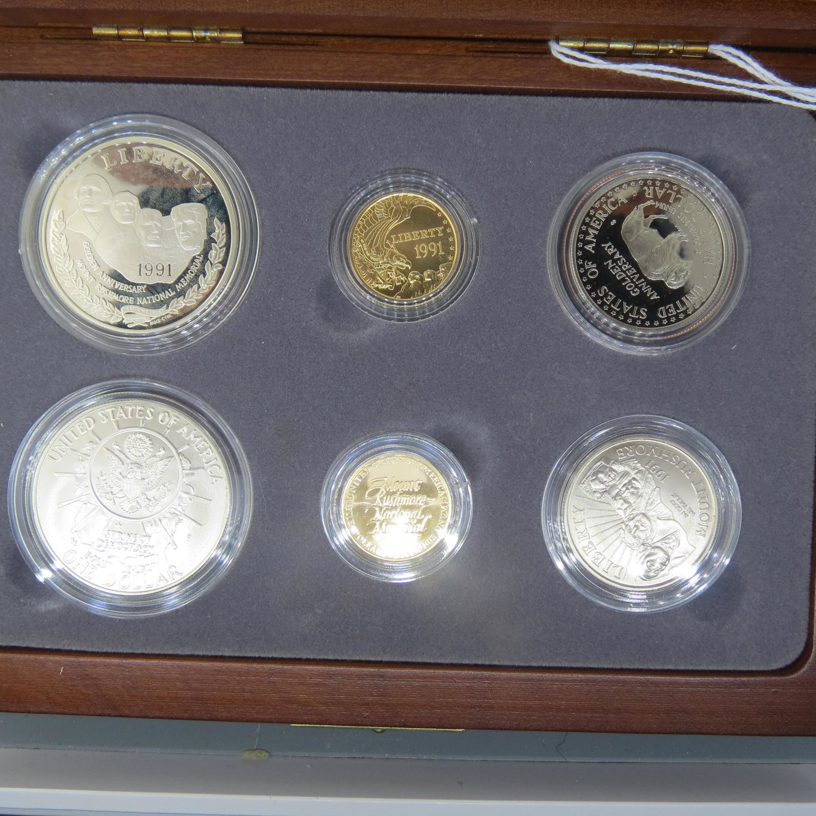 1991 6pc. Mt. Rushmore Gold & Silver Coin Set, (1 of 6)