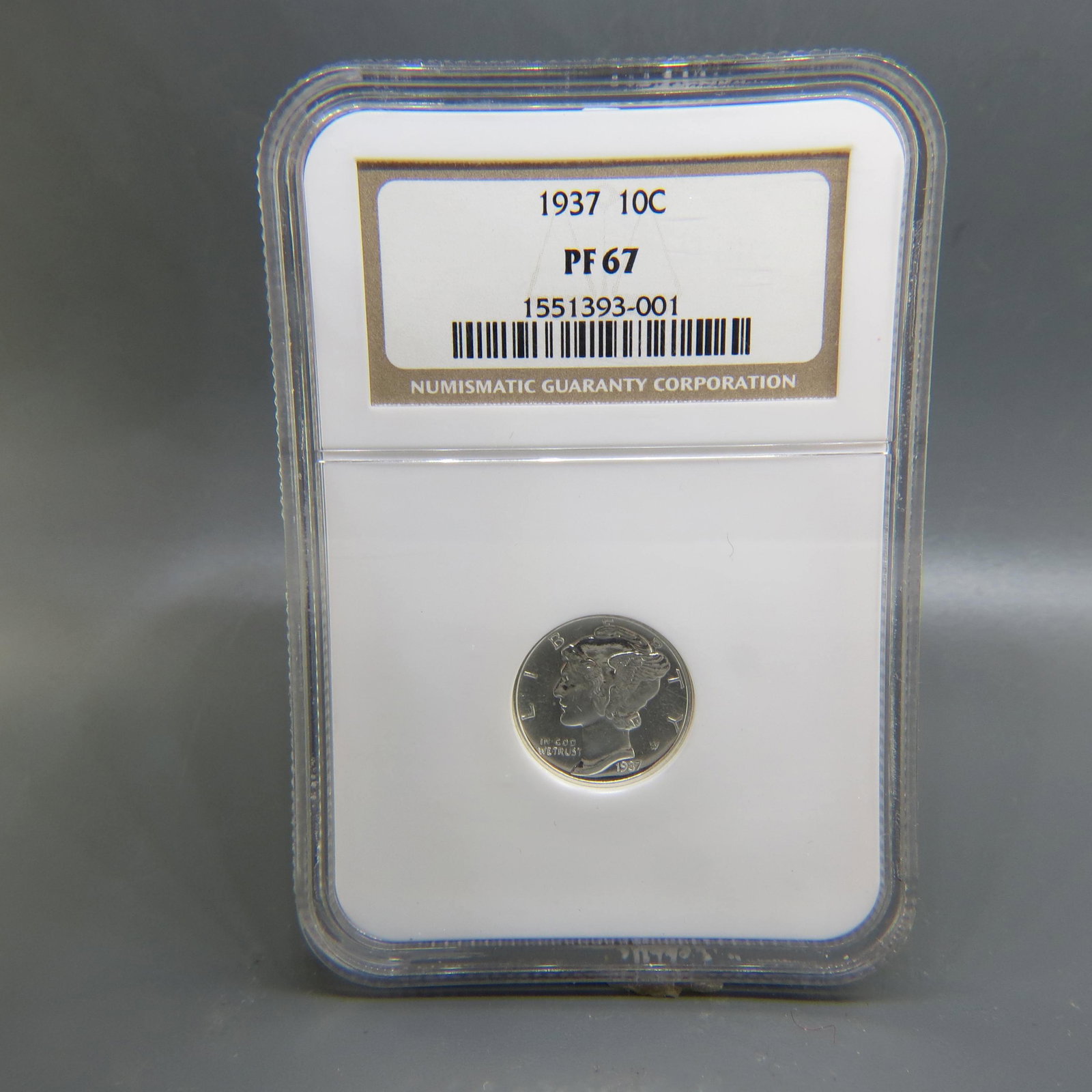 1937 Mercury Head Dime, Proof 67, NGC, (1 of 4)