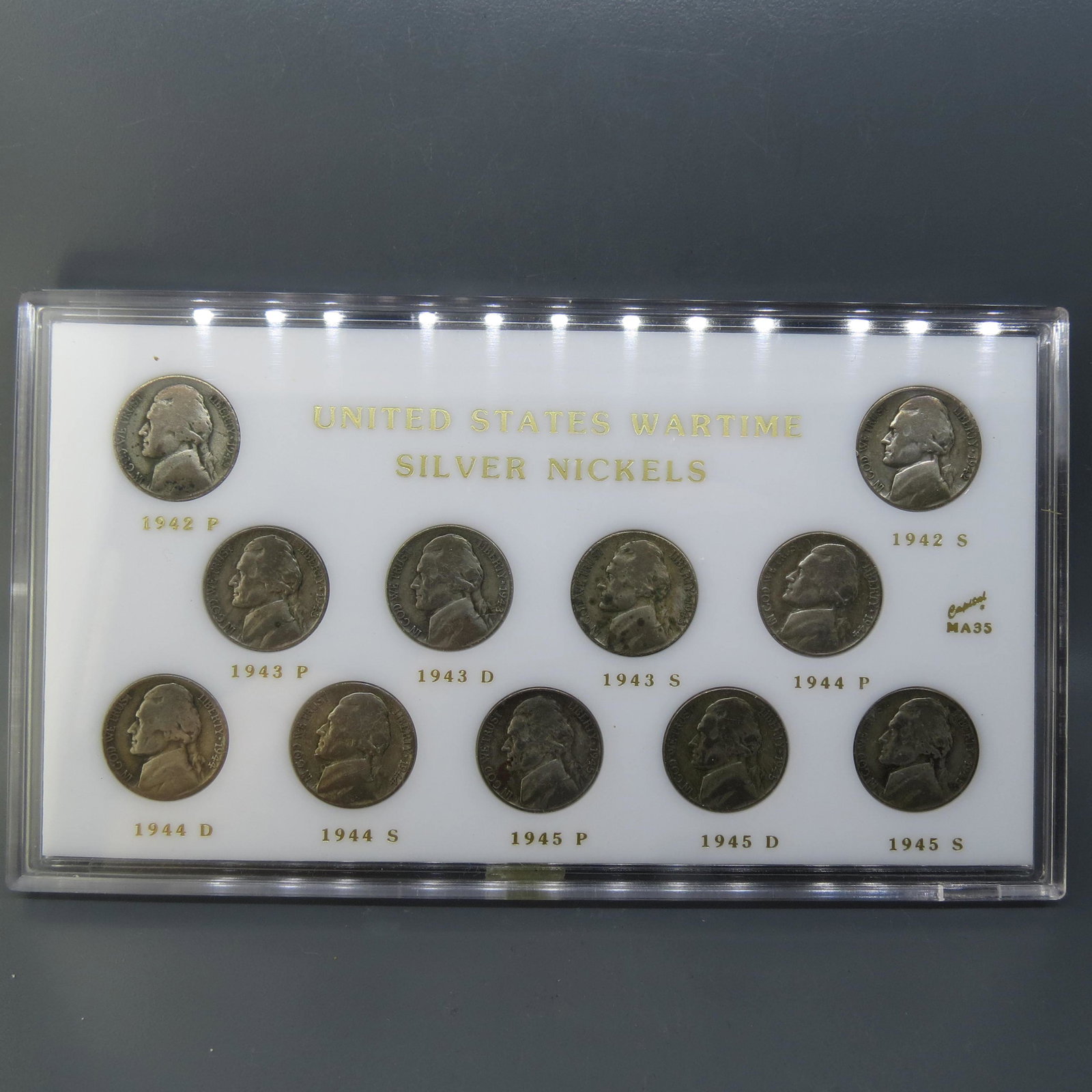 11 pc. Jefferson Silver War Issue Nickel Set, (1 of 5)