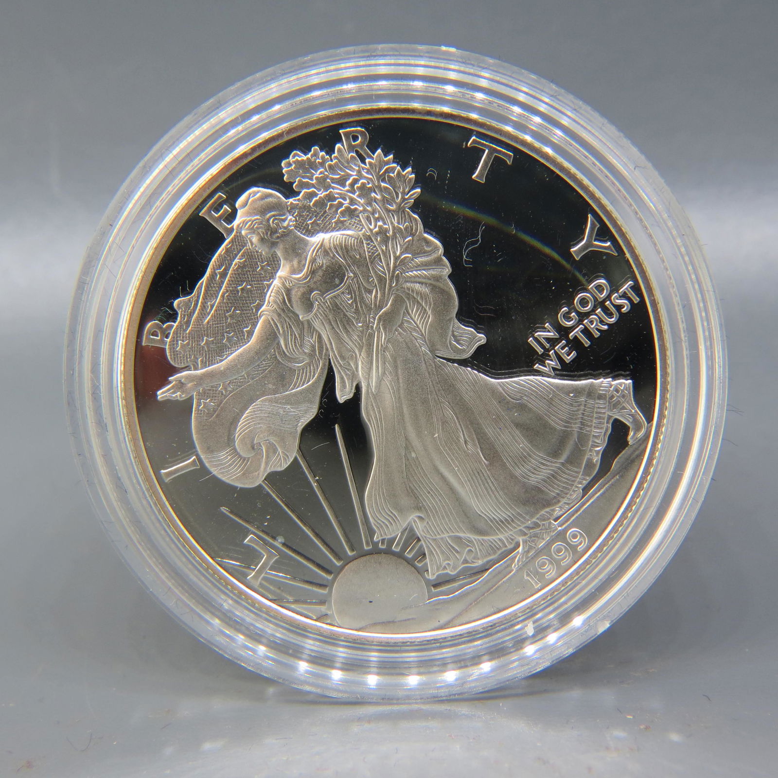 1999 American Silver Eagle Dollar, proof, (1 of 3)