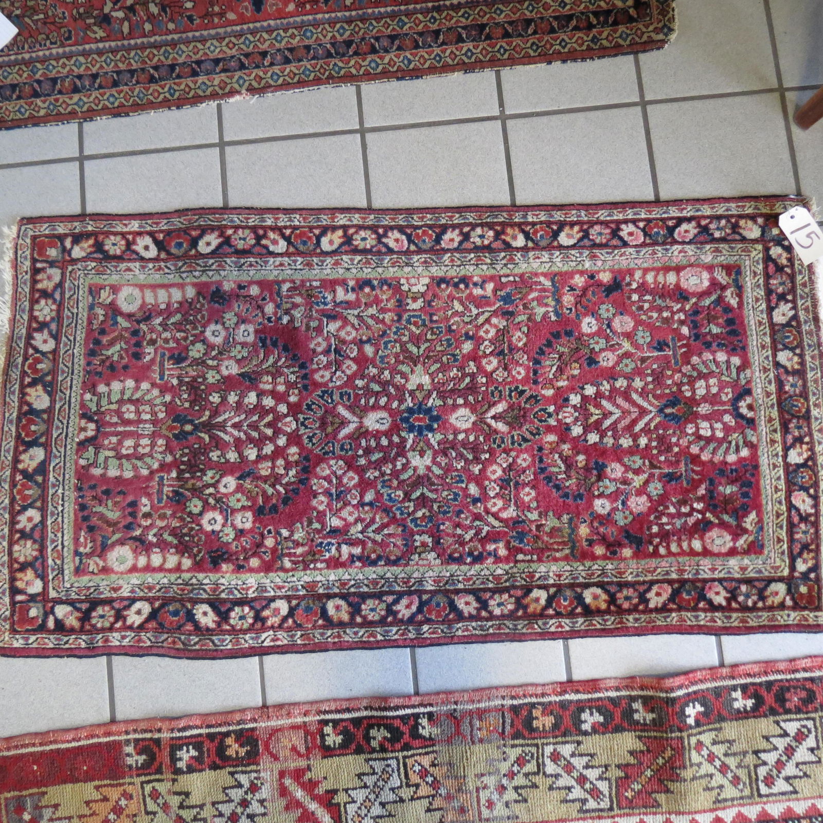 Antique Sarouk Persian Handmade Mat (1 of 5)