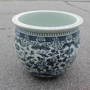 Early Chinese Blue & White Porcelain Fishbowl