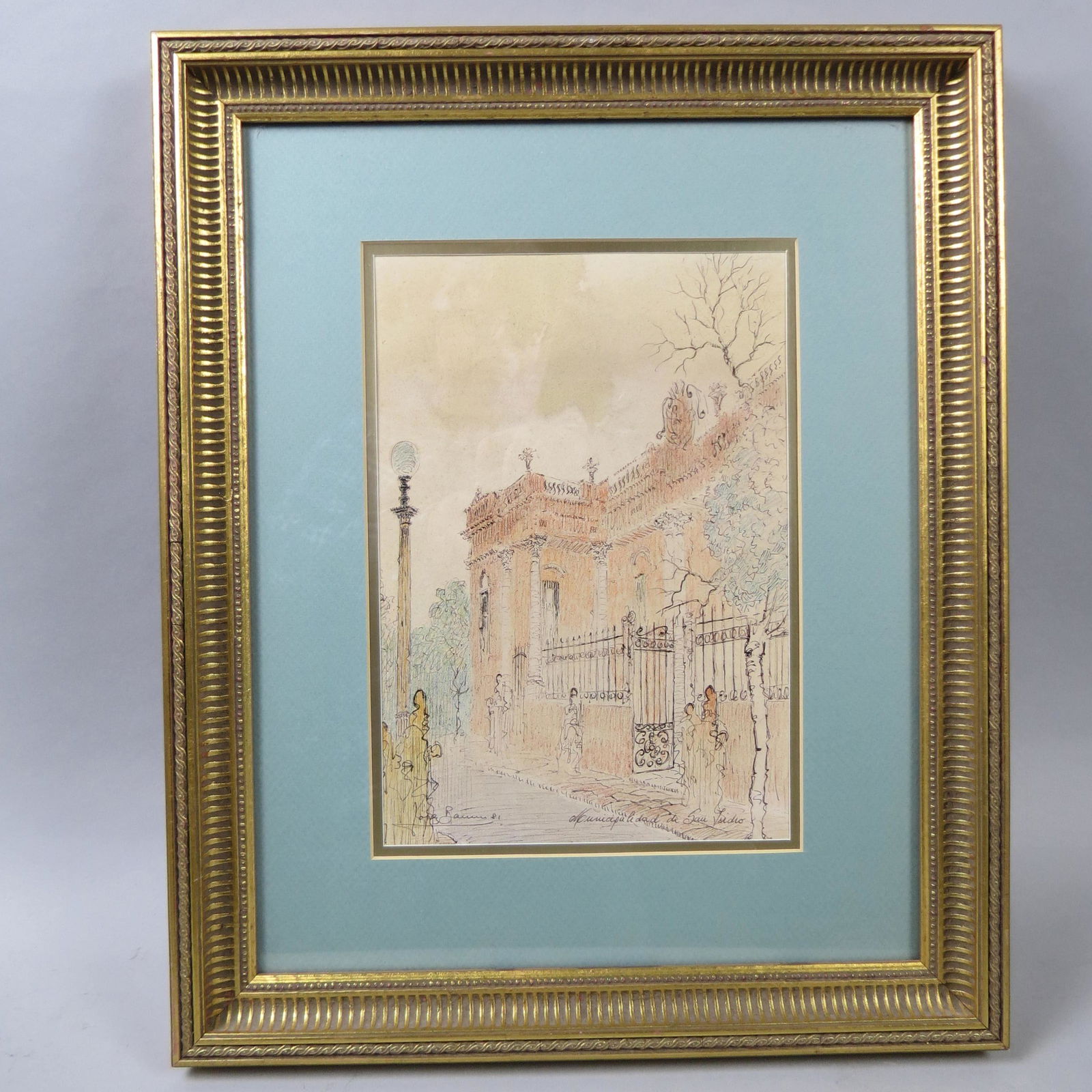 Ricardo Lopez Barreiros, pen, ink & crayon drawing (1 of 6)