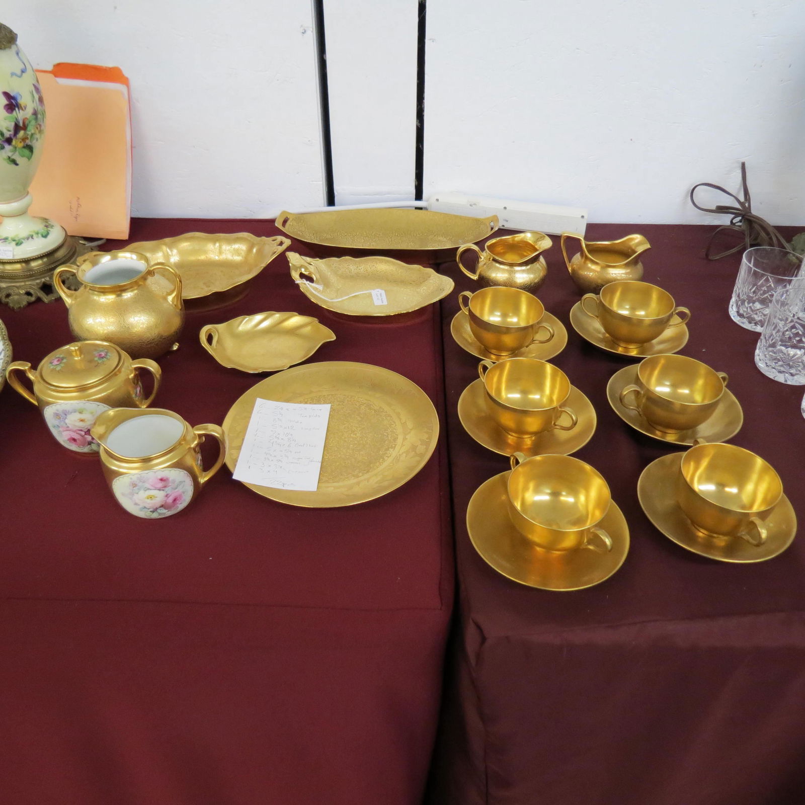 22 pcs. Gold Encrusted China by Pickard & Others (1 of 1)
