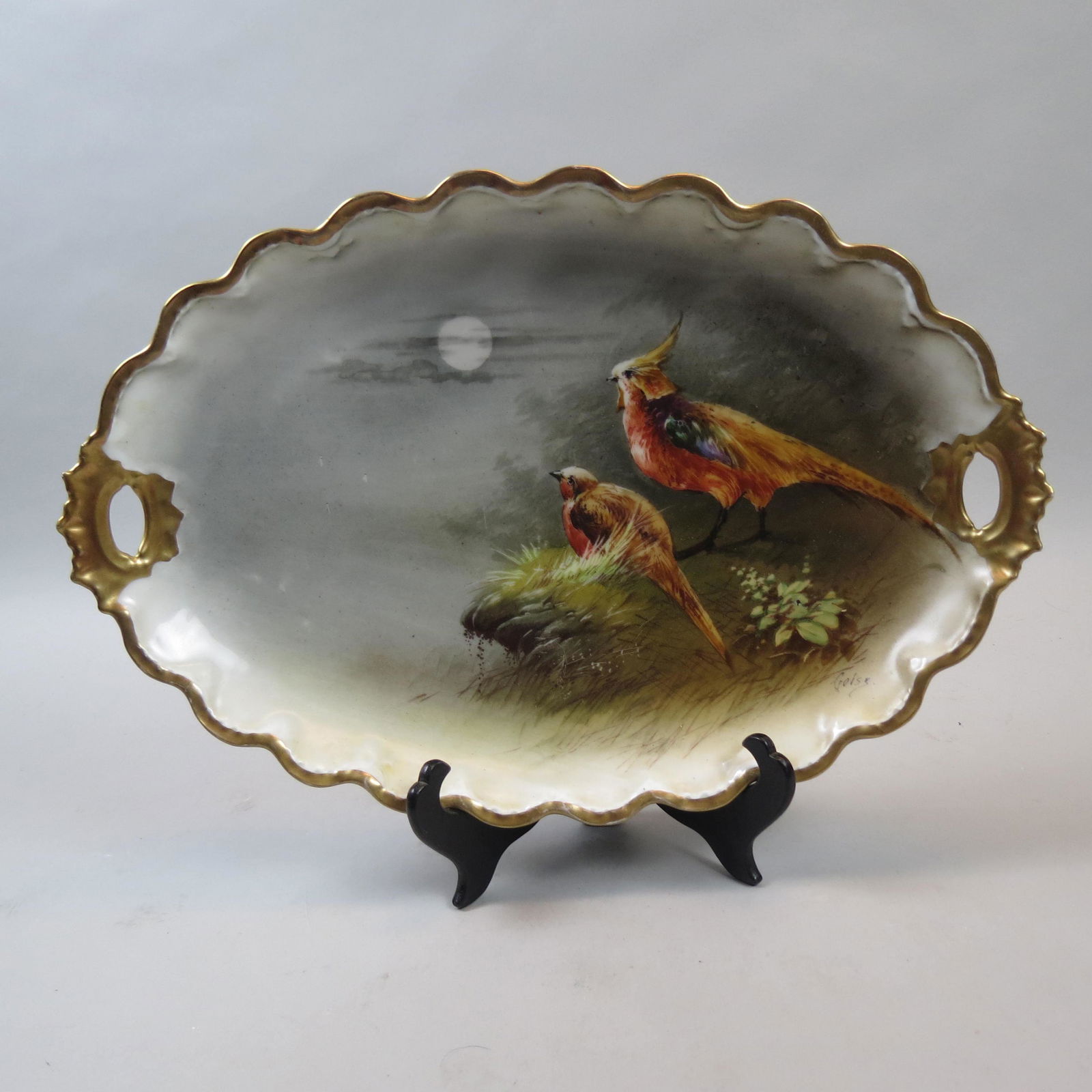 Limoges Porcelain Game Platter with Pheasants (1 of 5)