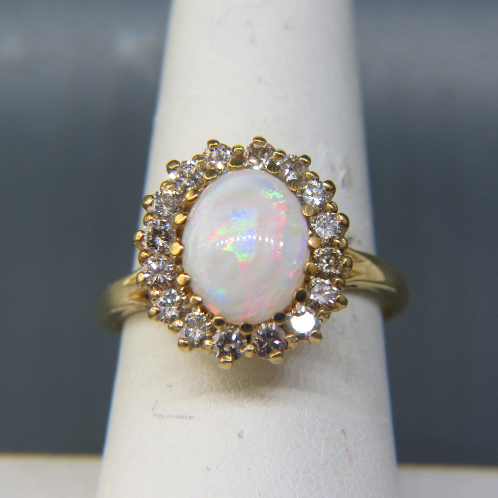 Opal & Diamond 14K Gold Ring (1 of 6)