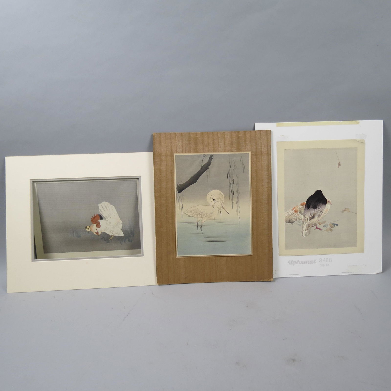 3 Japanese Woodblock Prints with Birds (1 of 4)
