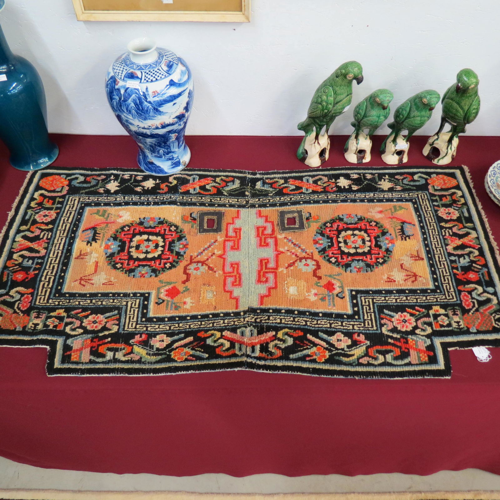 Chinese Handmade Saddle Blanket from Art Deco Era (1 of 5)