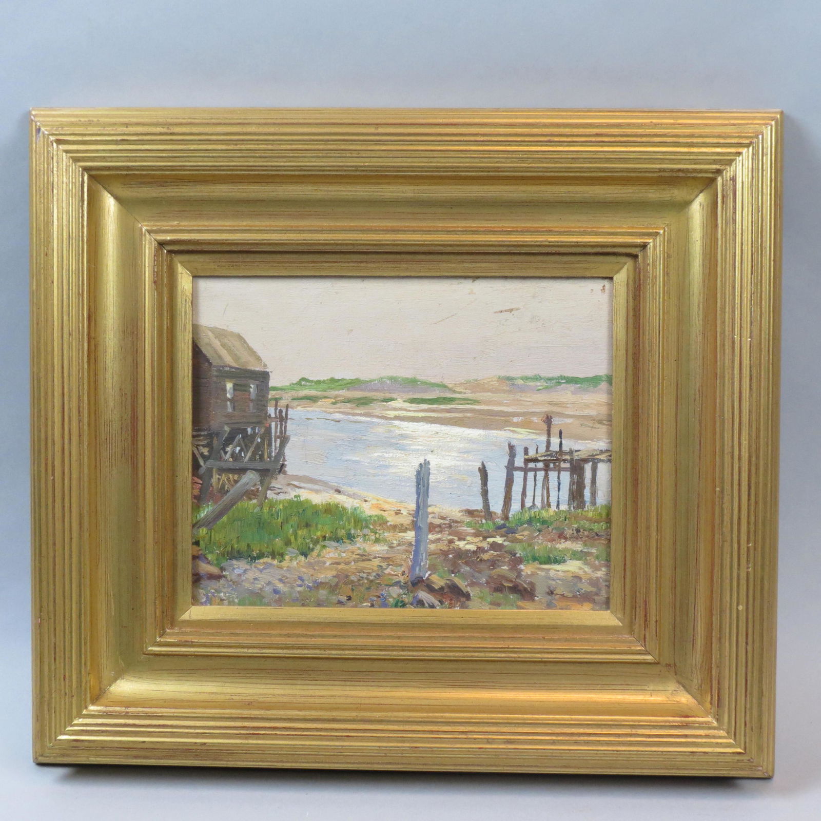 Urlich Fischer, oil, boathouse & docks (1 of 5)