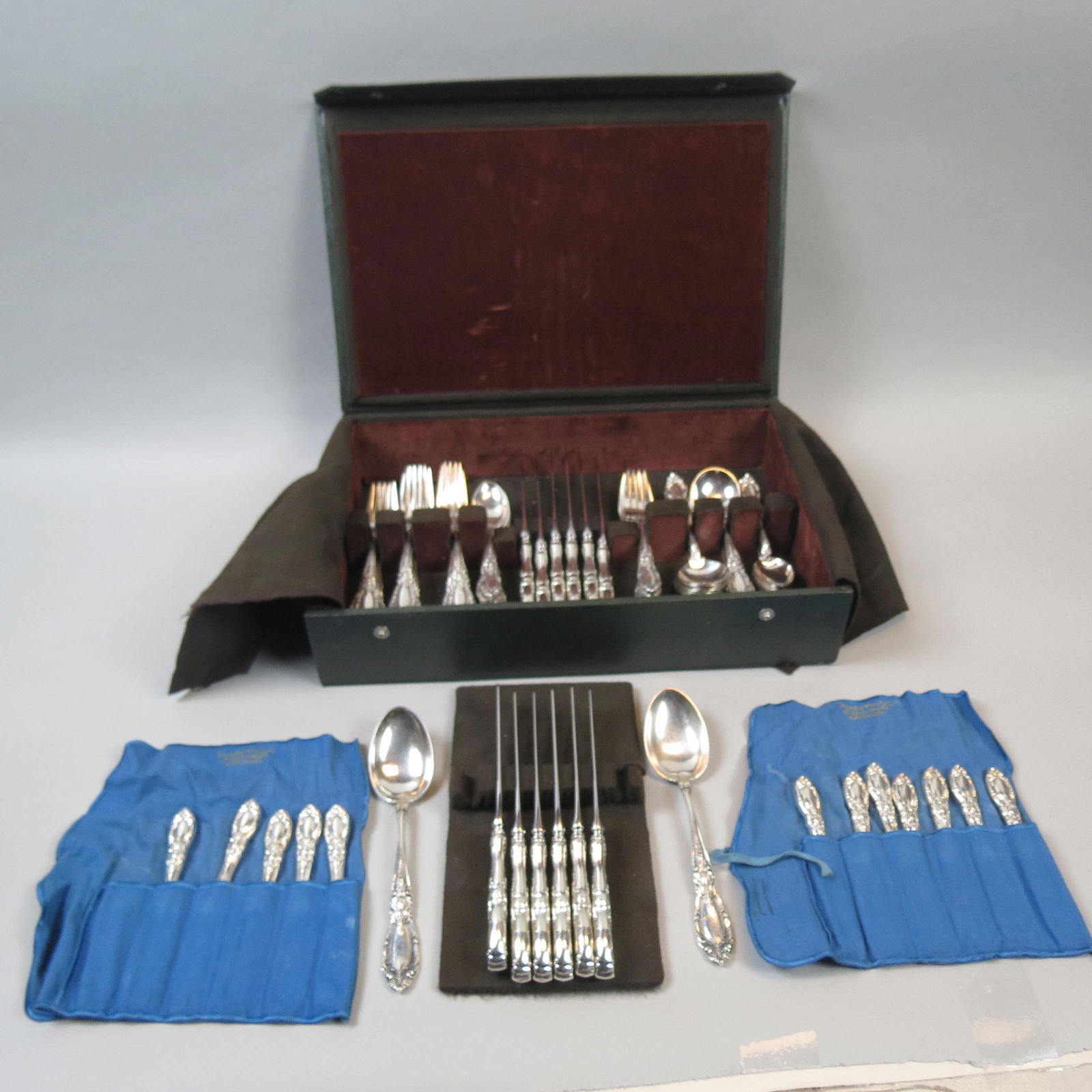 75 pc. Towle "King Richard" Sterling Flatware Set, (1 of 7)