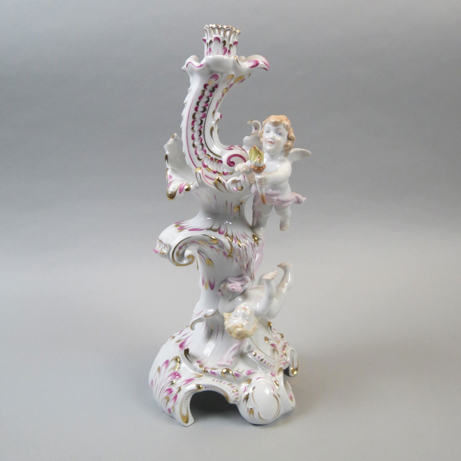 Herend Porcelain Figural Candlestick with Cherubs (1 of 9)