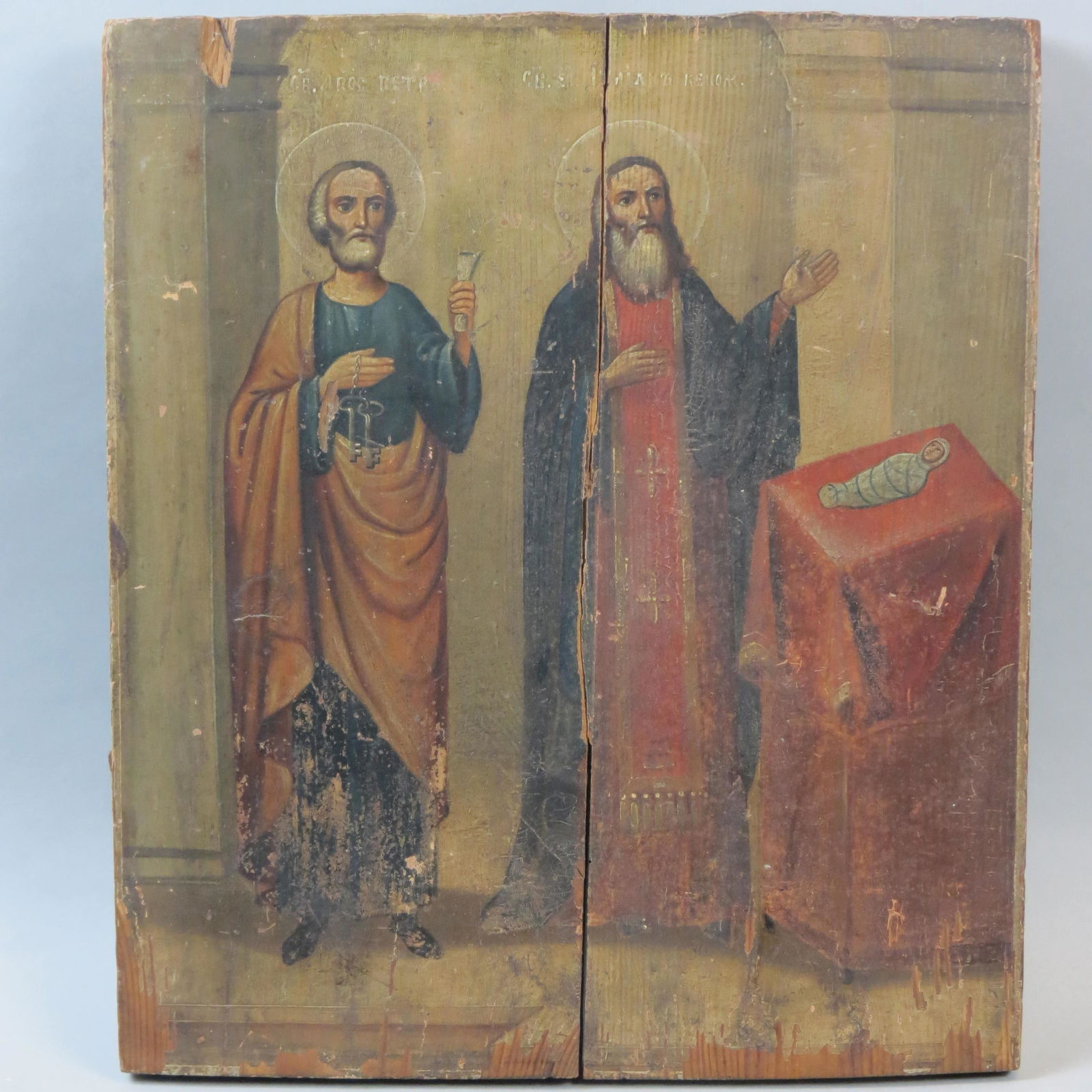 Early Icon with Saints (1 of 7)