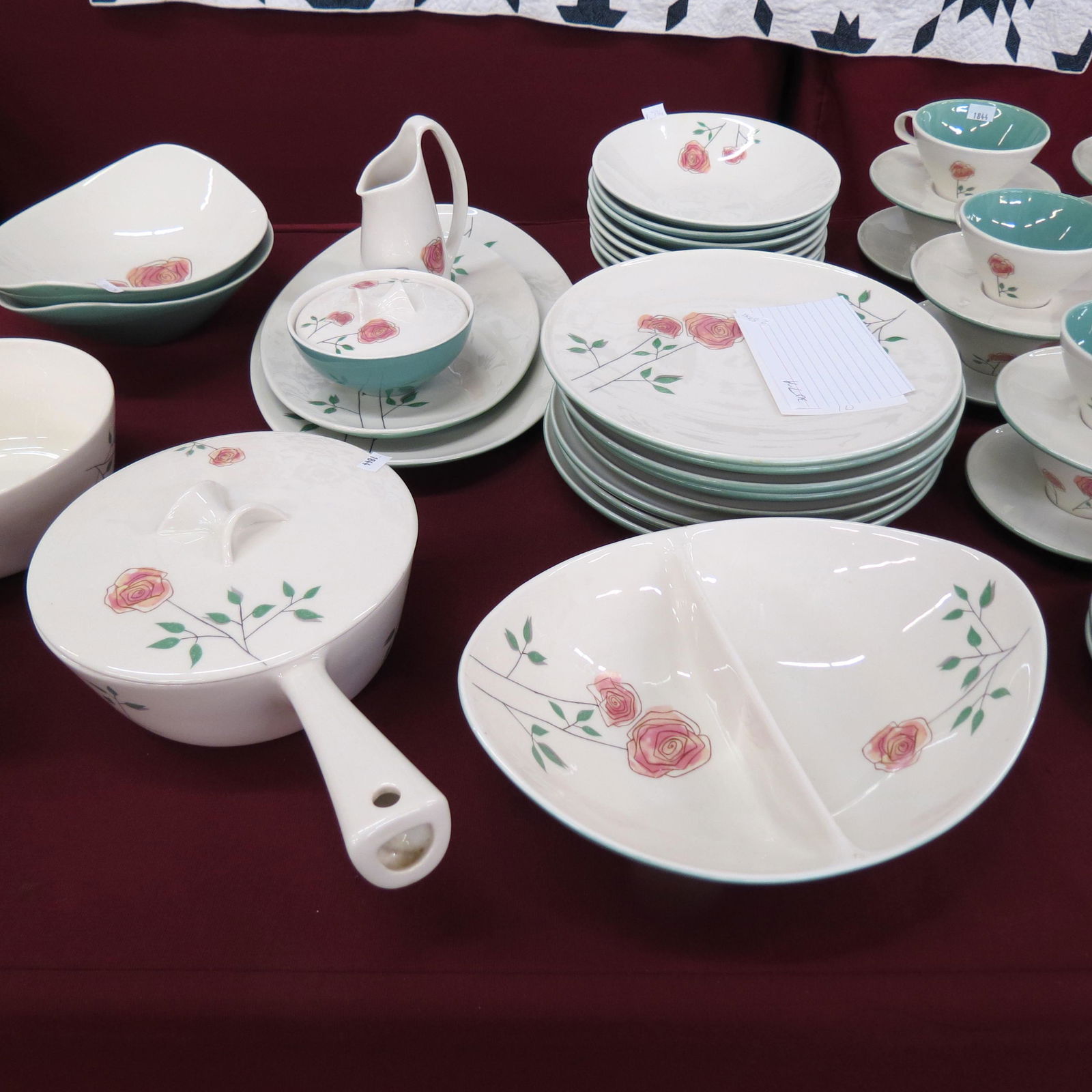7pc. Iroquois "Rosemary " China Set by Ben Seibel, (1 of 7)