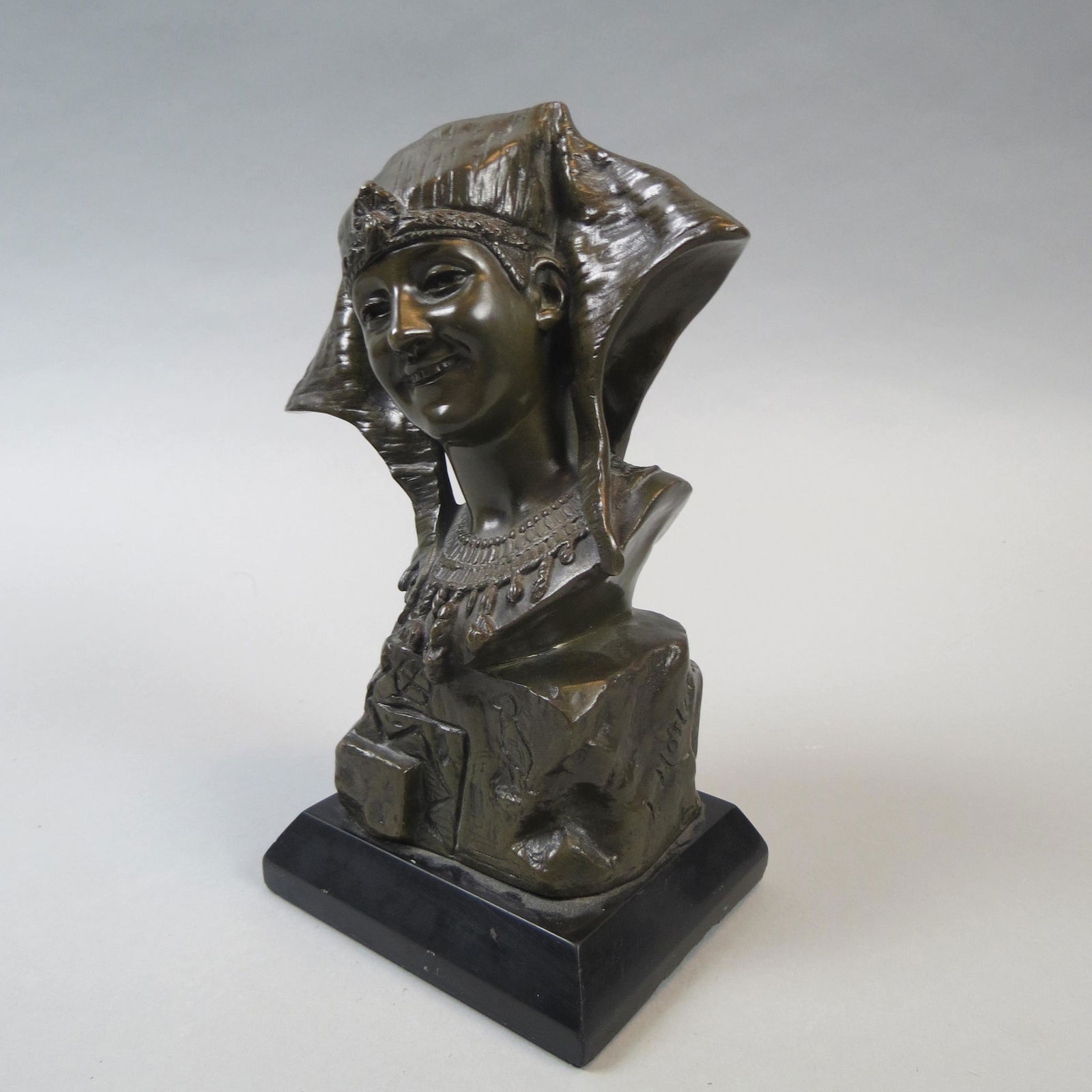 L. Hollot, bronze, Bust of Egyptian Princess (1 of 6)