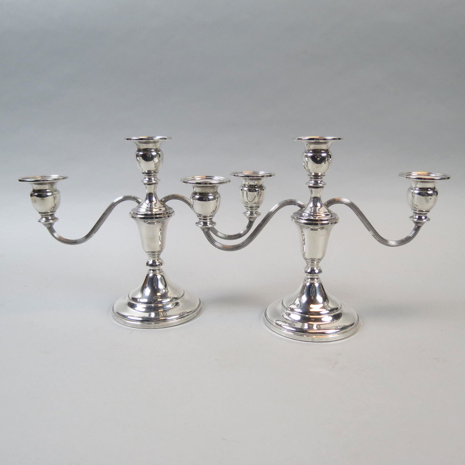 Pair of Sterling Silver Candlesticks (1 of 5)