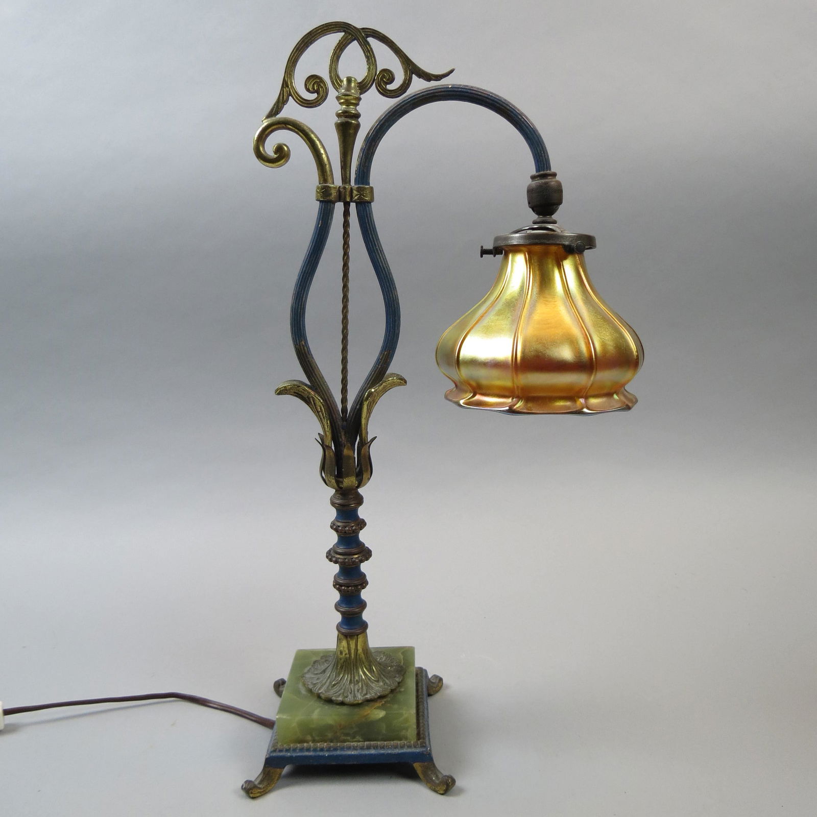 Quezal Art Glass Lamp (1 of 7)